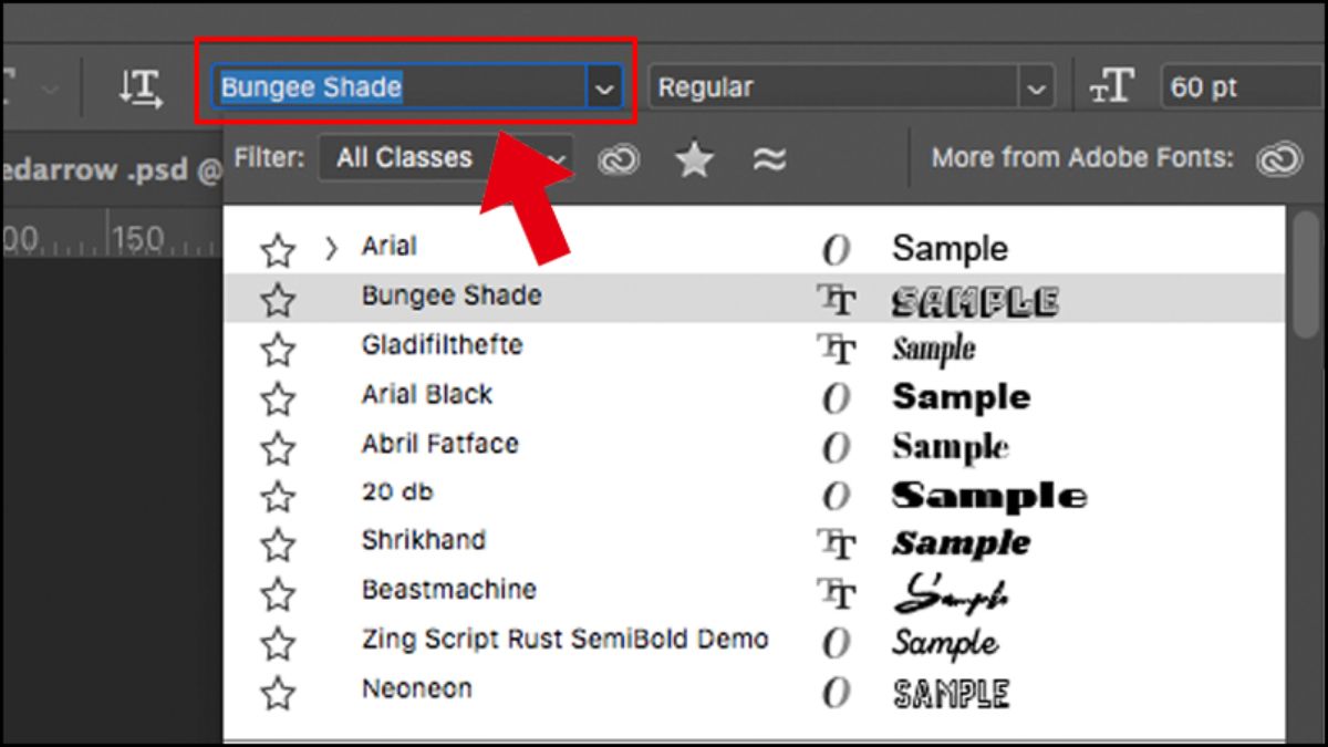 Cách thêm Font chữ vào photoshop bằng Google Font bước 5 (Hình minh họa)