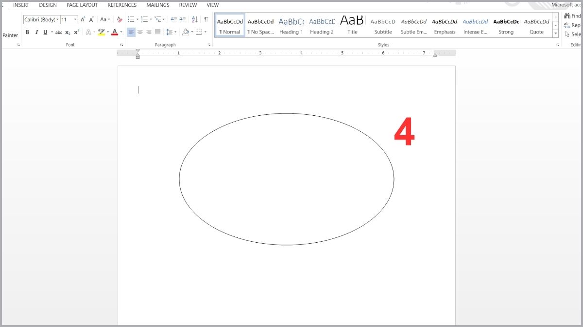 Hướng dẫn cách viết chữ vào Shape trong Word bước 2