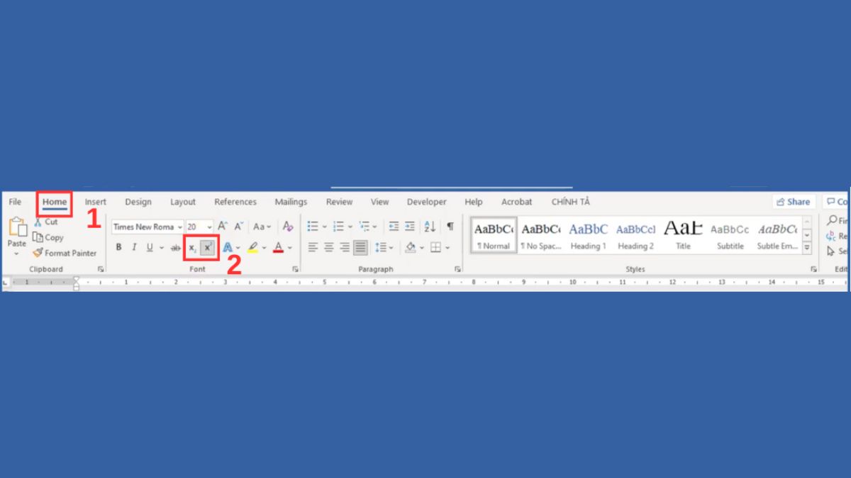 Cách chuyển định dạng số mũ trong Word thành số bình thường bước 2