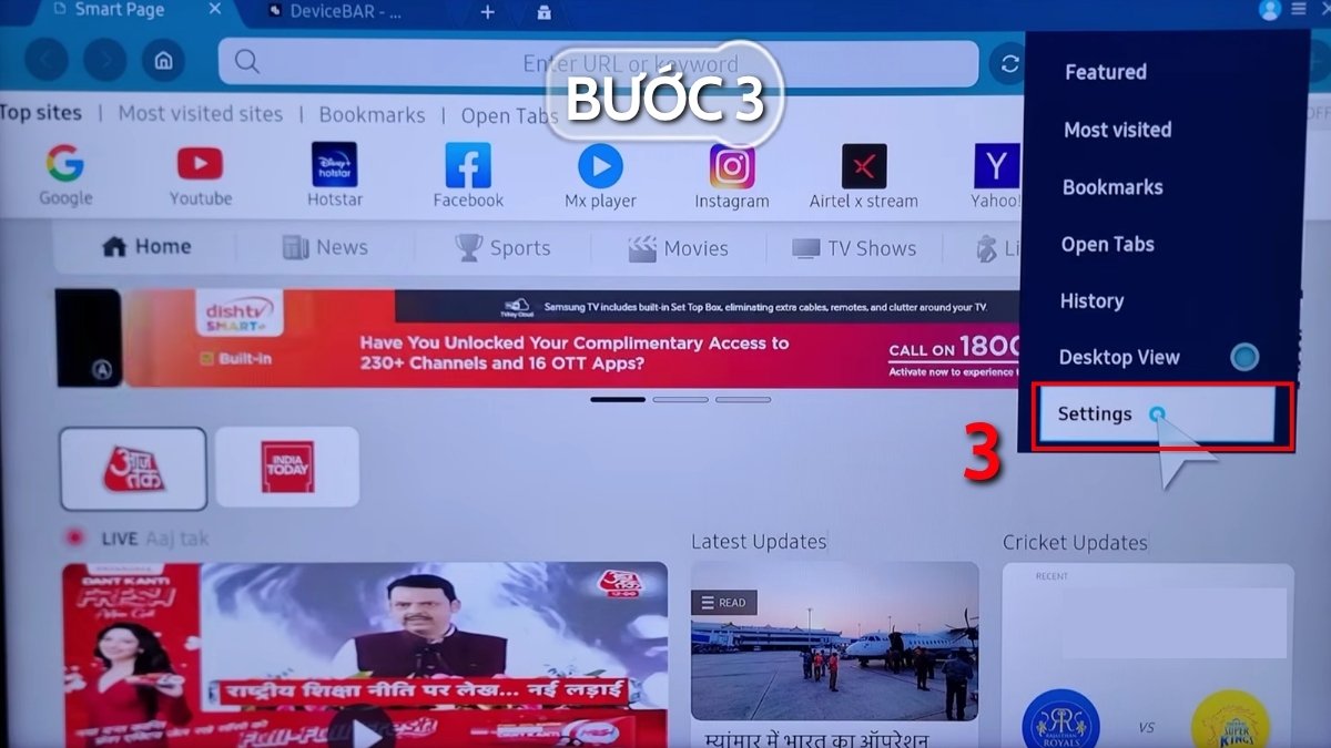 Xóa lịch sử duyệt web và cookie trên trình duyệt bước 3