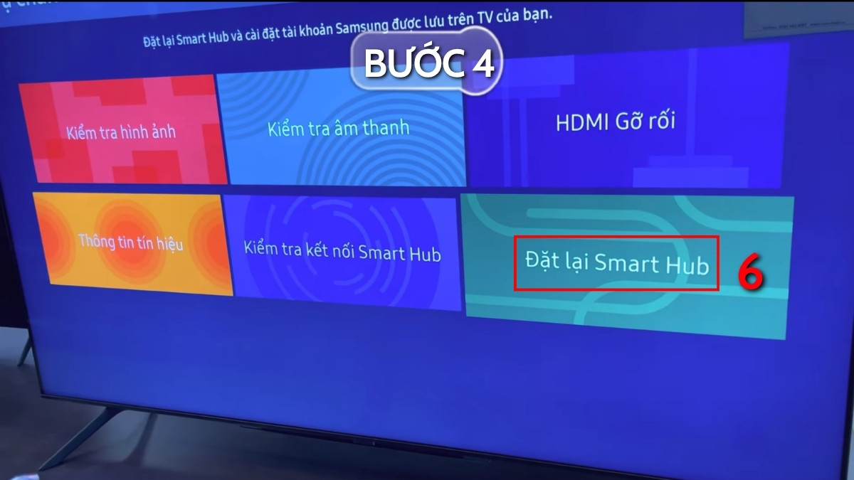 Đặt lại Smart Hub để làm mới hệ thống bước 4