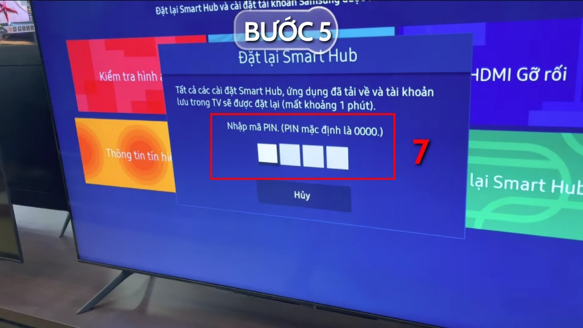 Đặt lại Smart Hub để làm mới hệ thống bước 5