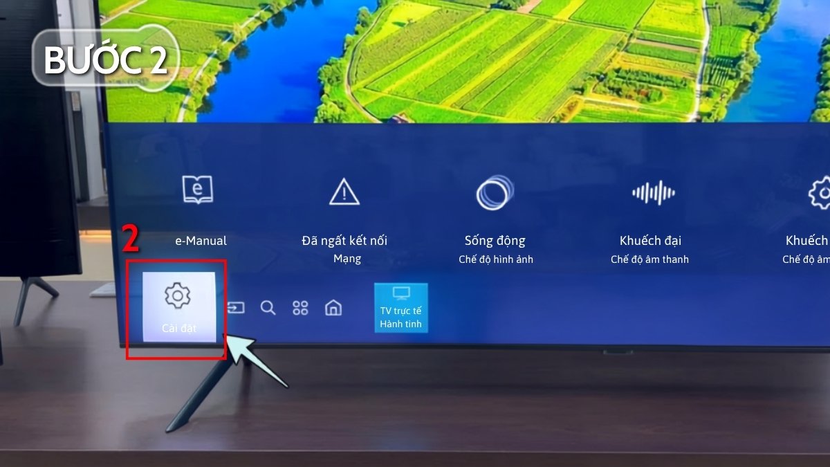 Cách kiểm tra dung lượng bộ nhớ còn trống trên tivi Samsung bước 2