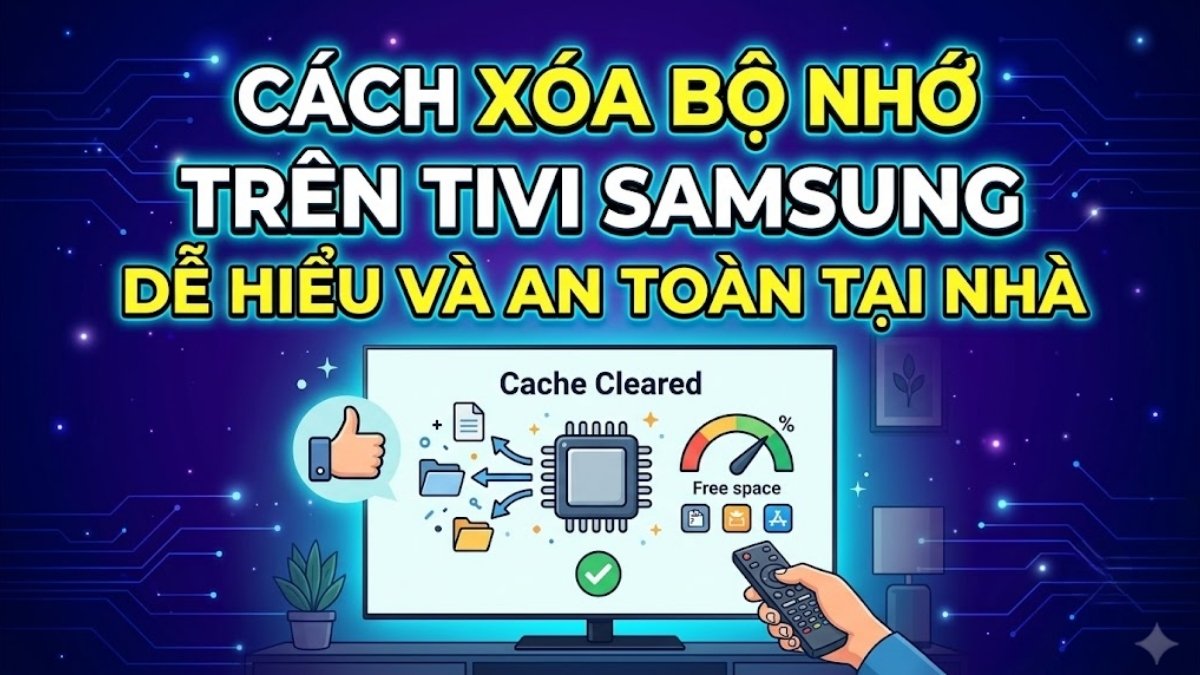 Cách xóa bộ nhớ trên tivi Samsung dễ hiểu và an toàn tại nhà