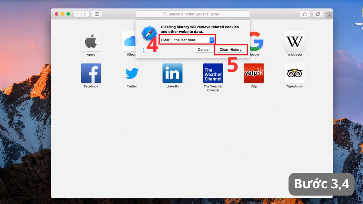 Cách xóa lịch sử tìm kiếm trên Safari (macOS) - bước 3