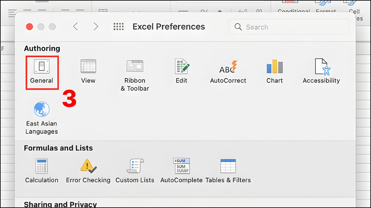 Cách cài đặt font chữ mặc định cho Excel trên MacBook bước 2