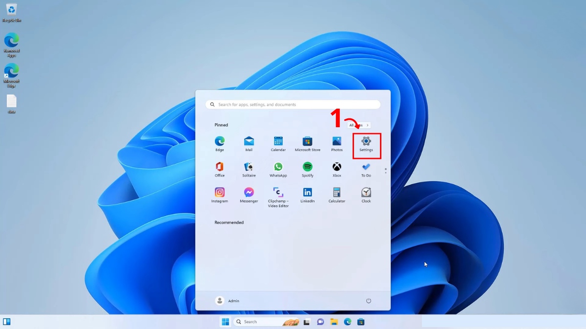 Cài đặt lại bằng tính năng Reset có sẵn bước 1