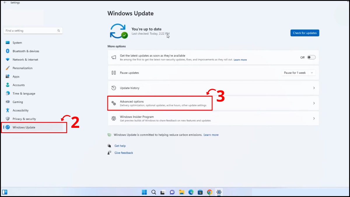 Cài đặt lại bằng tính năng Reset có sẵn bước 2