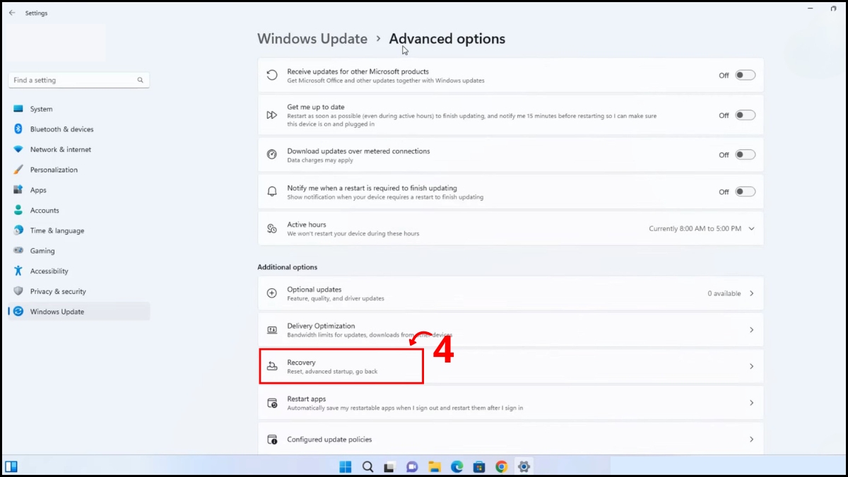 Cài đặt lại bằng tính năng Reset có sẵn bước 2 1