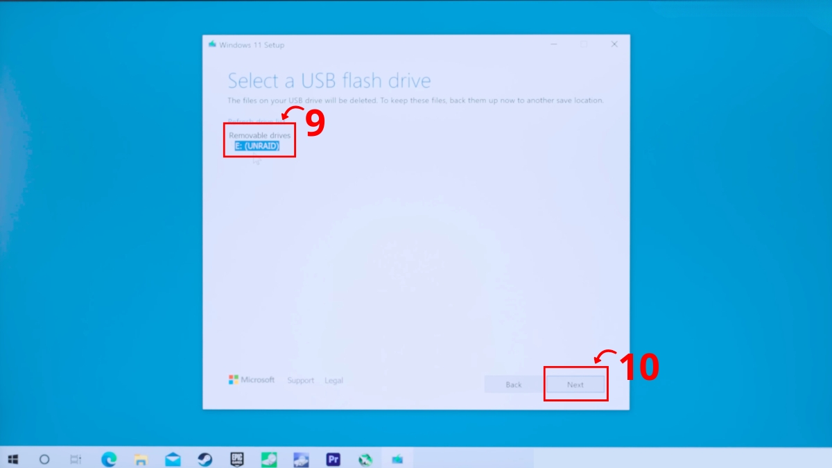 Cài đặt lại Windows bằng USB bước 1 5