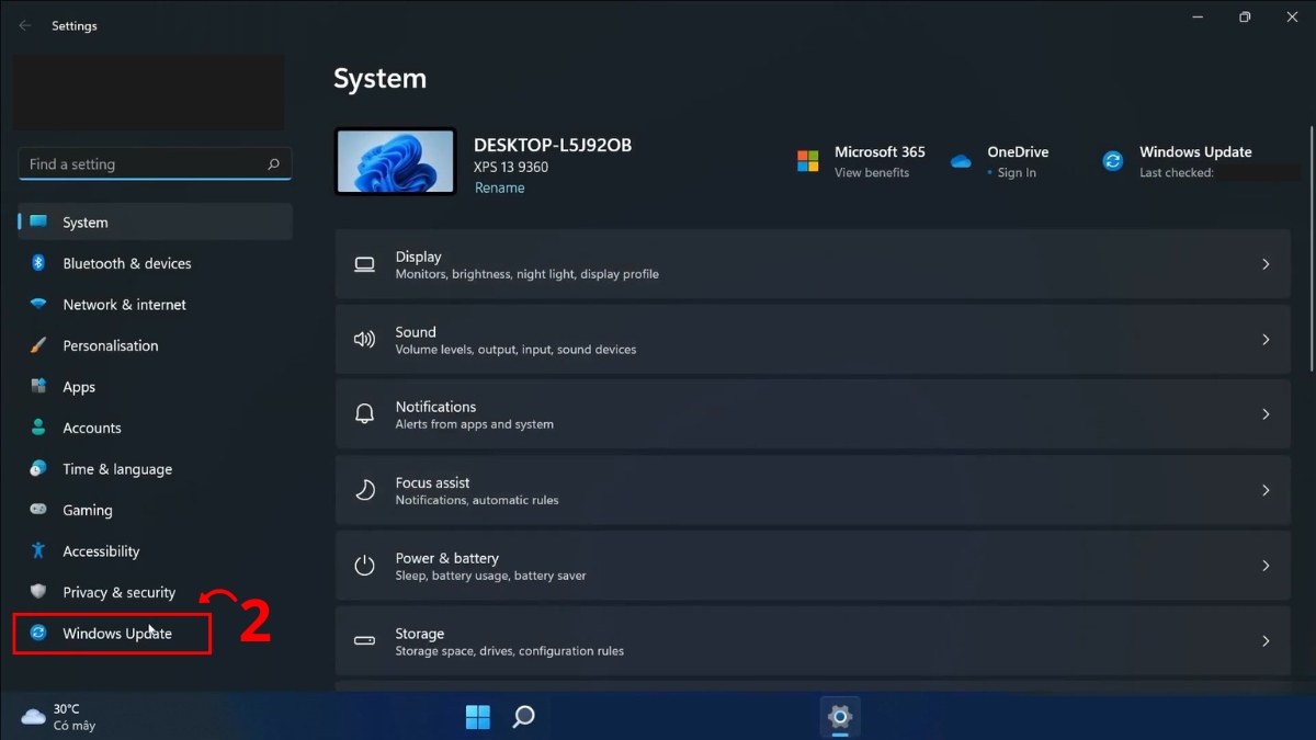 Cách cập nhật Windows phiên bản mới nhất bước 2