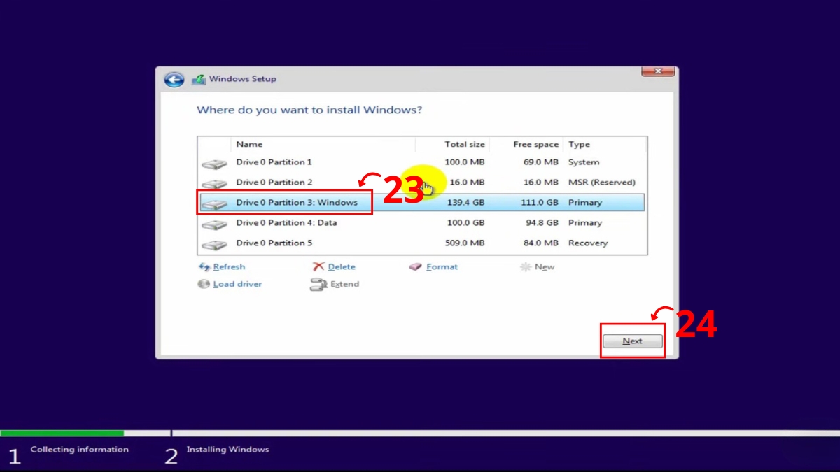 Cài đặt lại Windows bằng USB bước 3 6