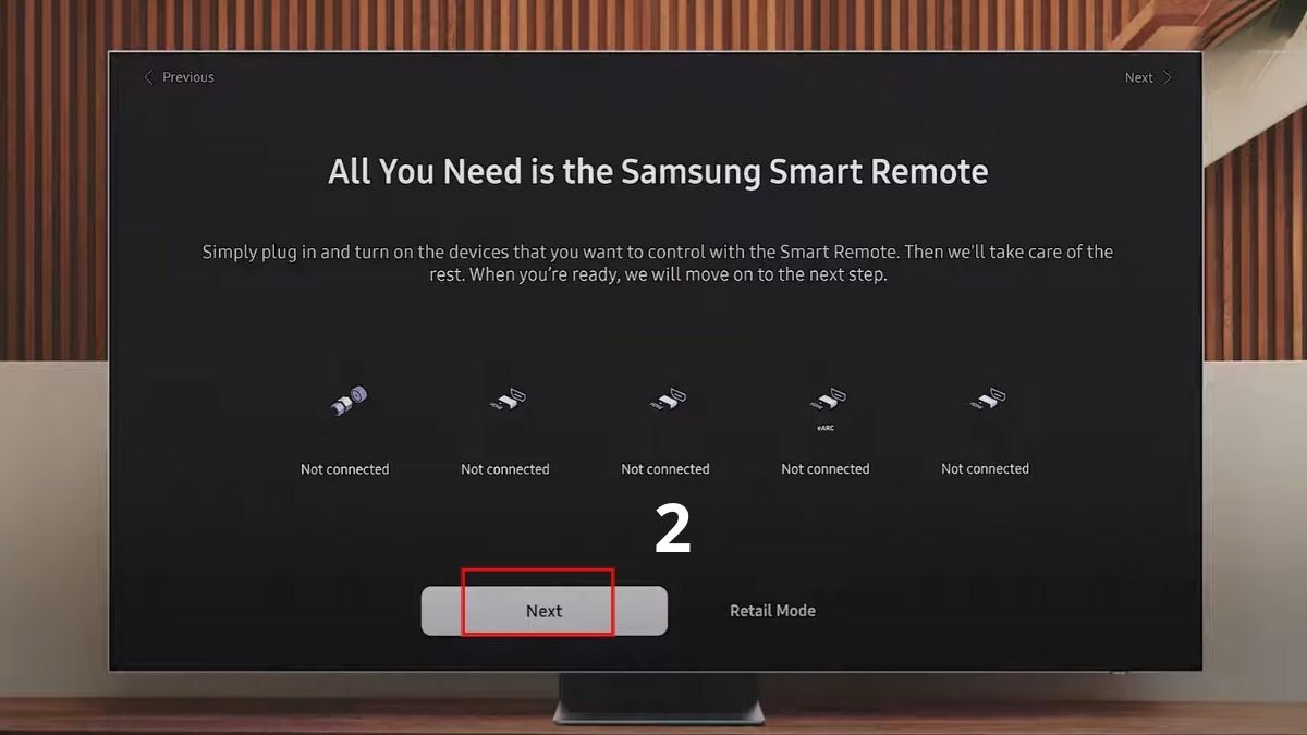 Cách cài đặt tivi Samsung bằng điều khiển (remote) bước 1 1