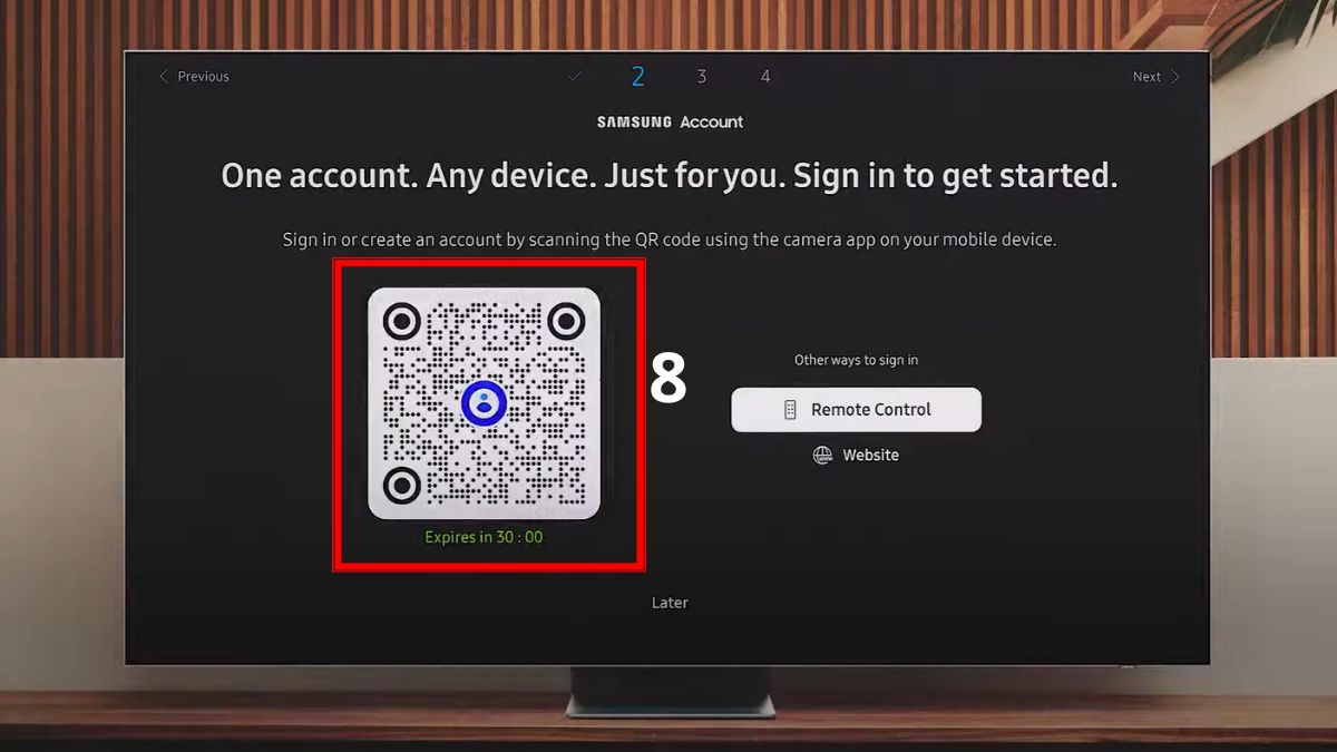 Cách cài đặt tivi Samsung bằng điều khiển (remote) bước 2 1