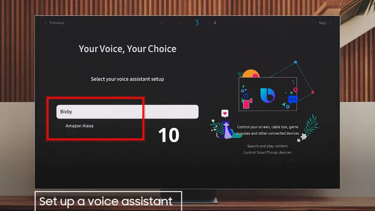 Cách cài đặt tivi Samsung bằng điều khiển (remote) bước 4
