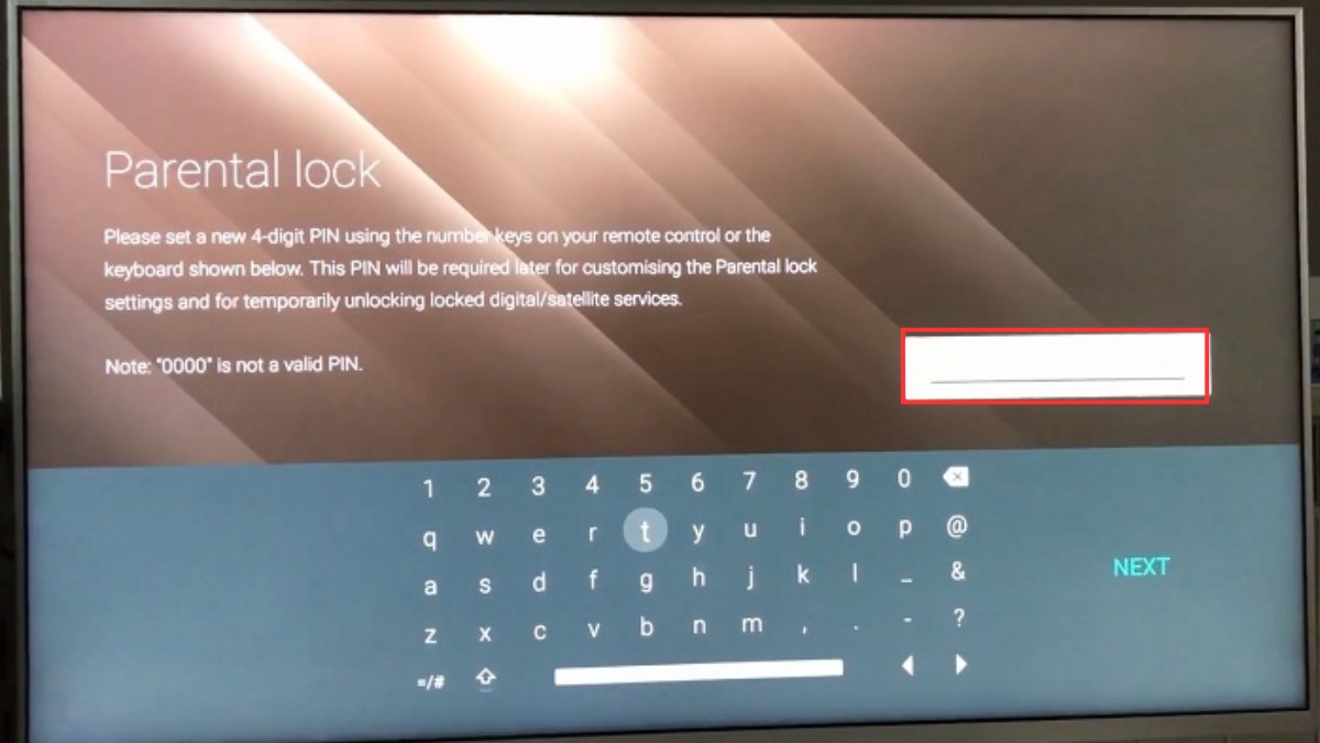Cài đặt mã PIN cho tivi