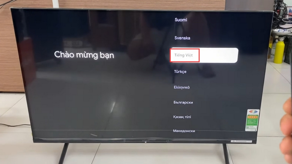 Chọn ngôn ngữ hiển thị