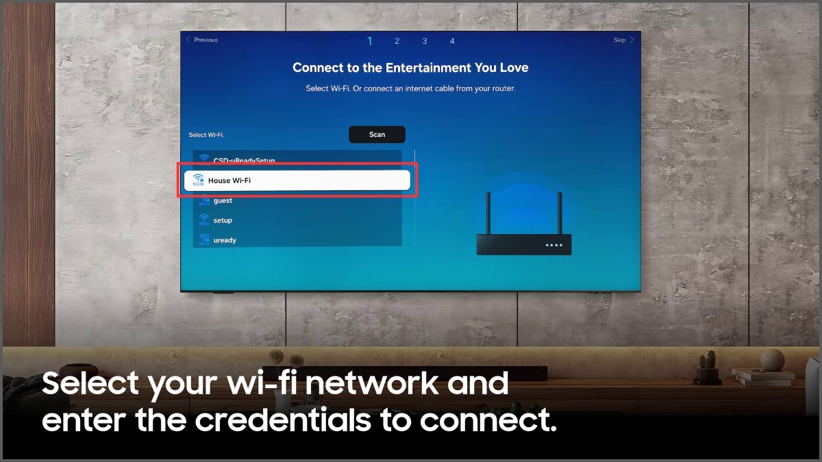 Chọn tên Wifi của nhà bạn