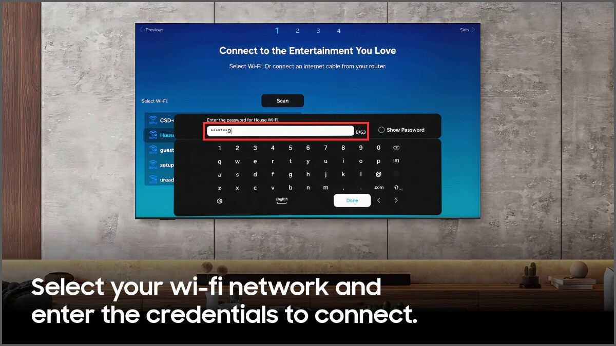 Nhập mật khẩu Wifi