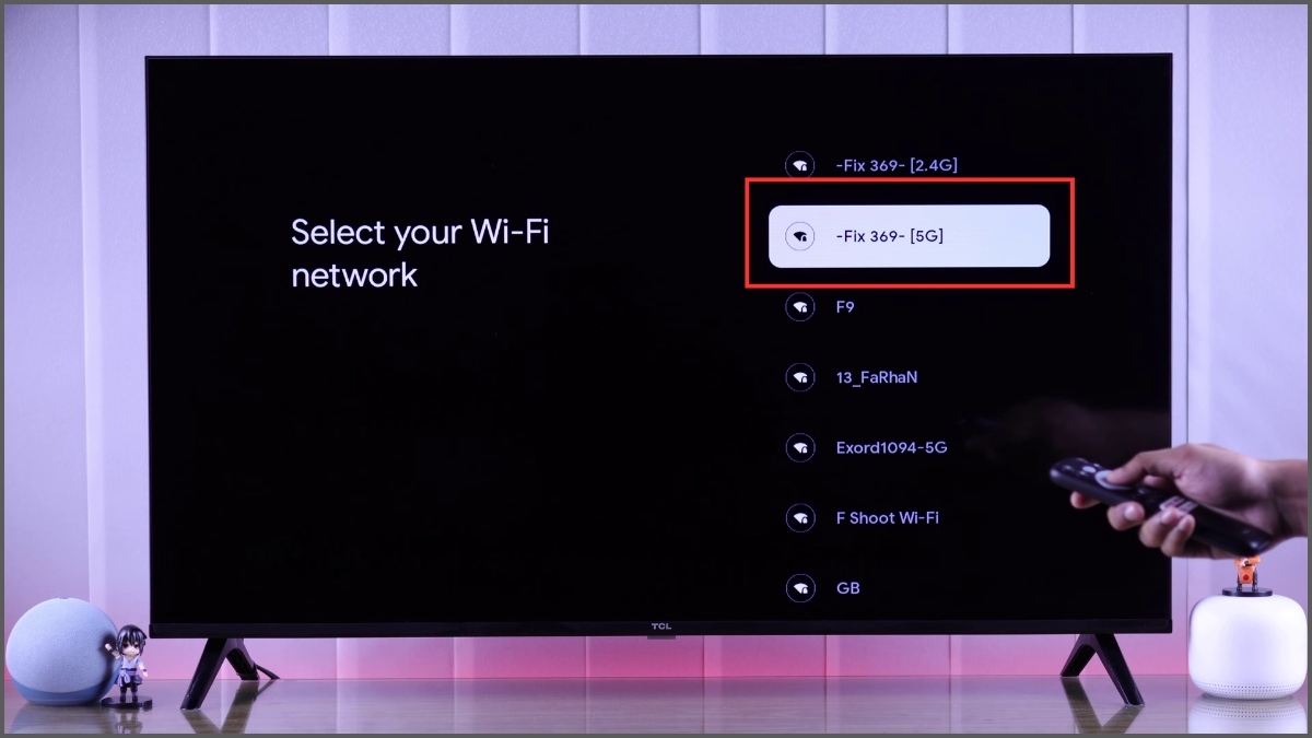 Chọn tên mạng WiFi