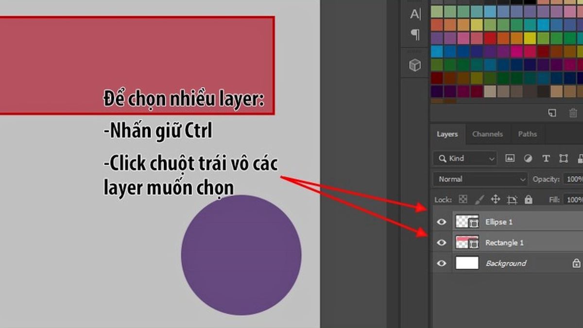 Căn giữa trong Photoshop bằng công cụ căn chỉnh bước 1 (Hình minh họa)