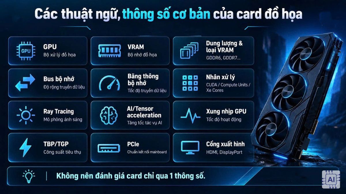 Các thuật ngữ và thông số cơ bản của card đồ họa