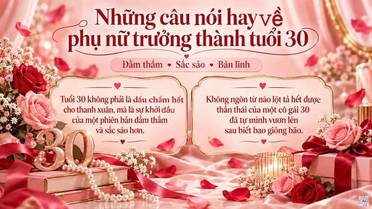 Những câu nói hay về phụ nữ trưởng thành tuổi 30