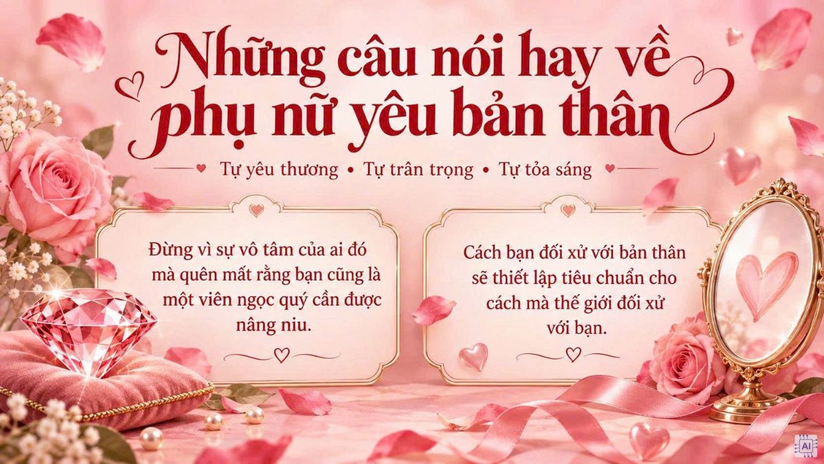 Những câu nói hay về phụ nữ yêu bản thân