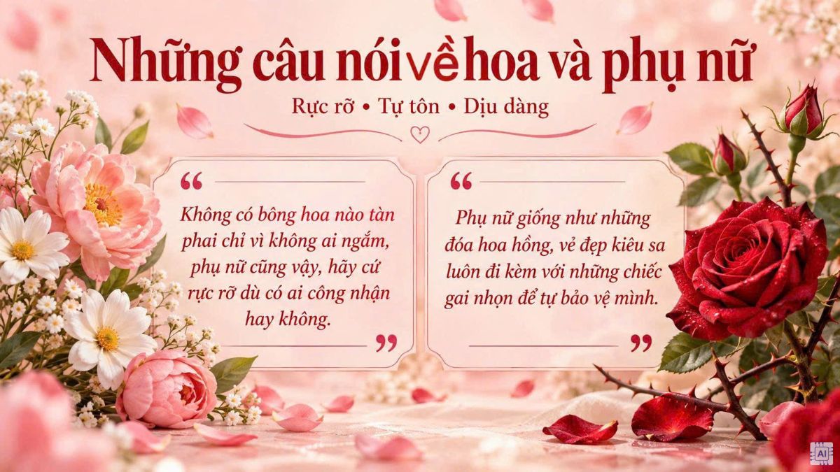 Những câu nói về hoa và phụ nữ