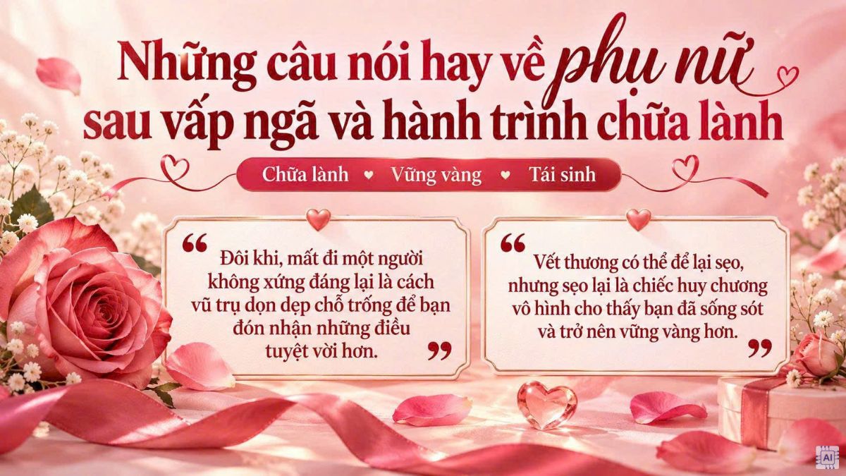 Những câu nói hay về phụ nữ sau vấp ngã và hành trình chữa lành