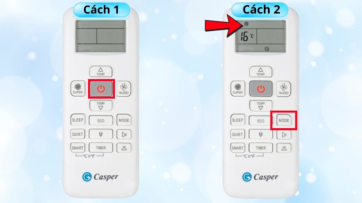 Cách tắt chế độ Heat của điều hòa Casper