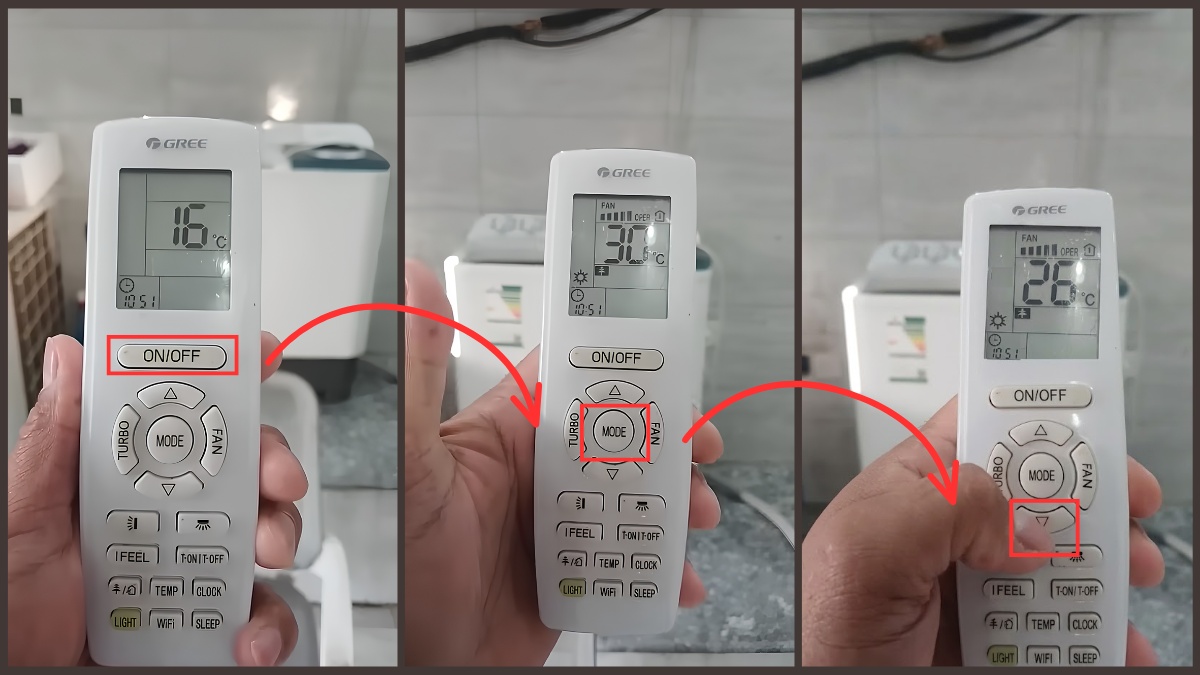 Hướng dẫn bật chế độ Heat trên điều hòa bước 1