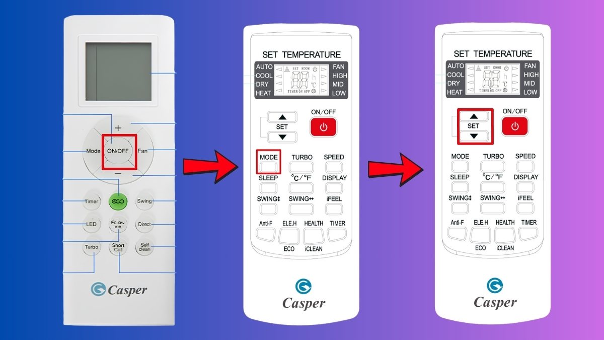Cách bật chế độ hút ẩm của điều hòa Casper