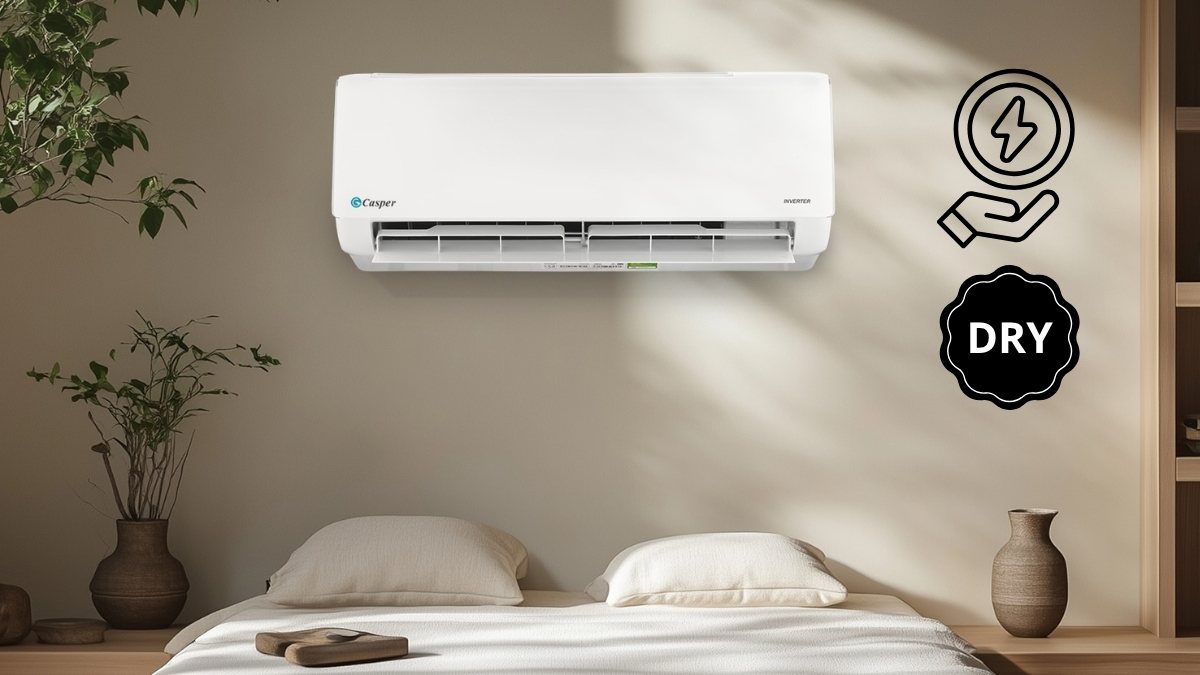 Chế độ hút ẩm của điều hòa Casper thường tiêu thụ ít điện năng