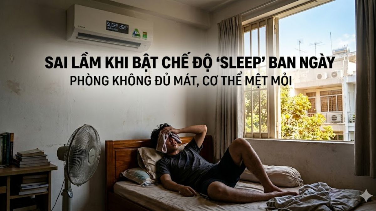 Sai lầm khi dùng chế độ Sleep cả ngày thay cho Cool