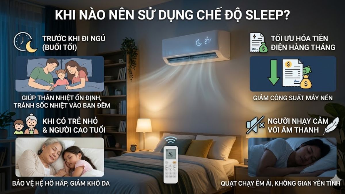 Những trường hợp cần sử dụng chế độ Sleep