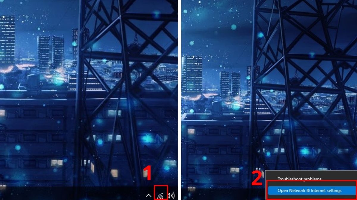 Check IP máy tính bằng Network Settings bước 1