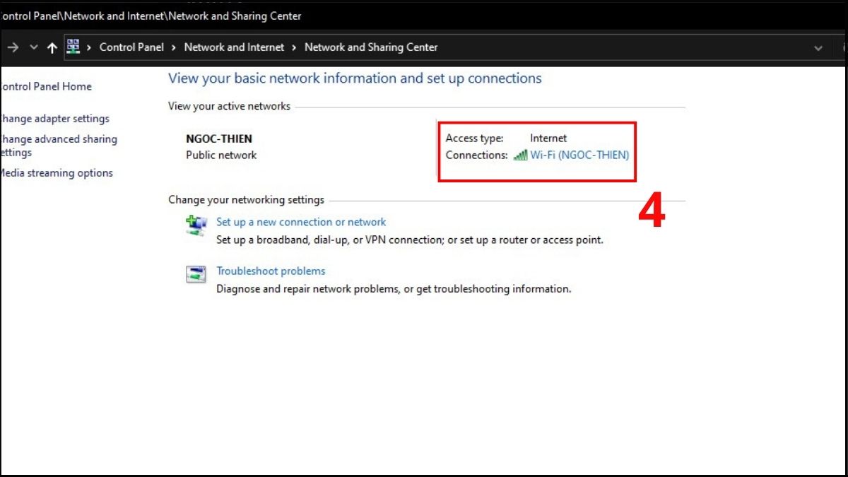 Check IP máy tính bằng Network Settings bước 3