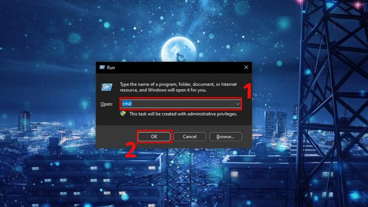 Xem IP máy tính khác trong mạng LAN bước 1