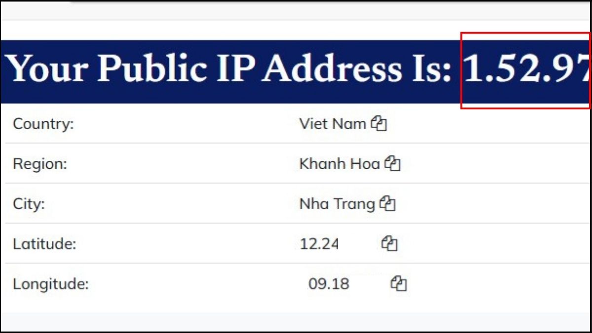Xem IP công cộng thông qua WhatIsMyPublicIP