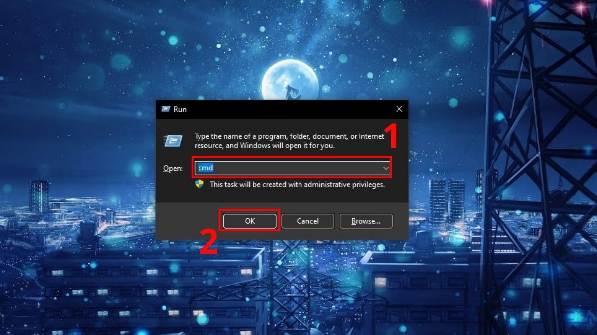Check IP máy tính bằng Command Prompt bước 1