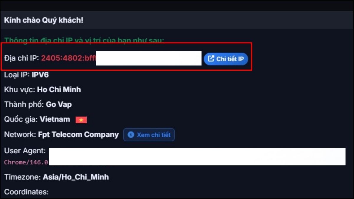 Kiểm tra IP công cộng thông qua KiemtraIP