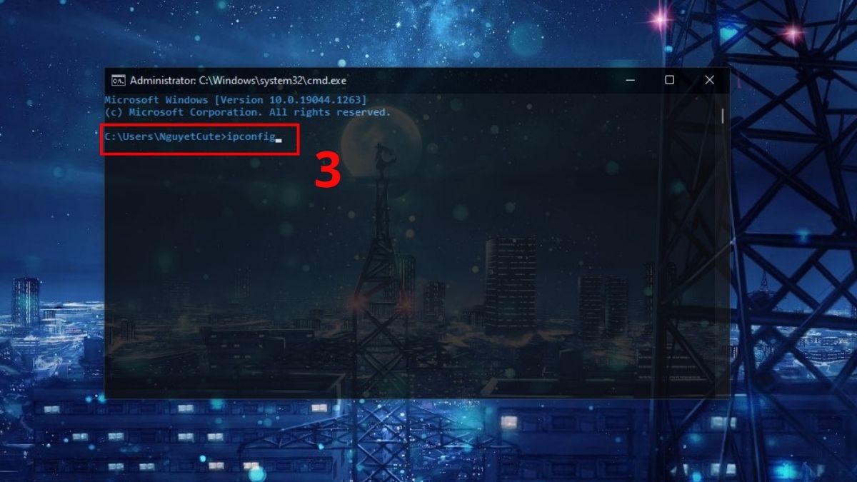 Check IP máy tính bằng Command Prompt bước 3
