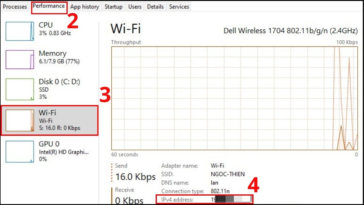 Check IP máy tính bằng Taskbar bước 2