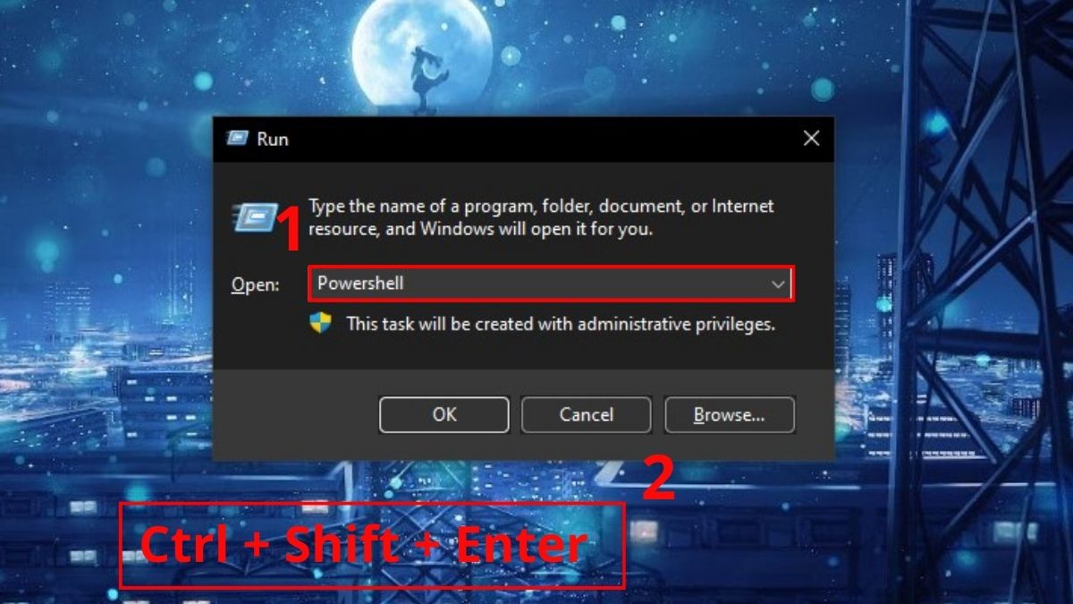 Check IP máy tính bằng PowerShell bước 1