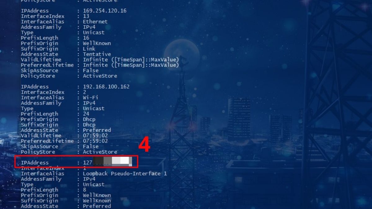 Check IP máy tính bằng PowerShell bước 4