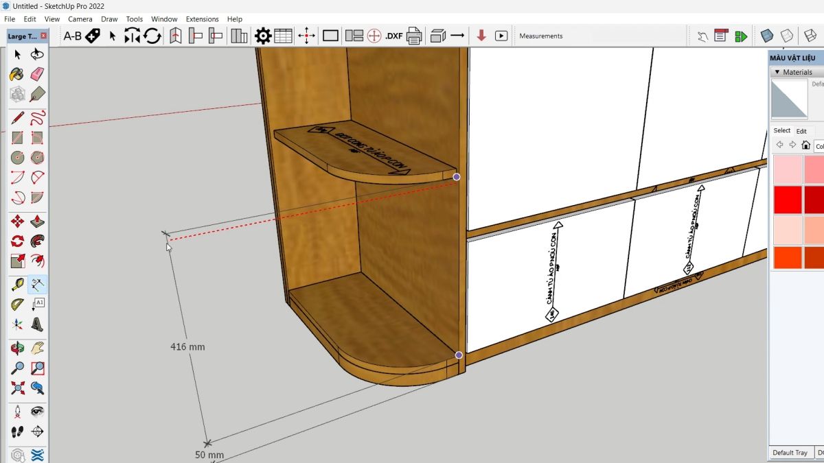 Những lưu ý khi chỉnh kích thước trong SketchUp