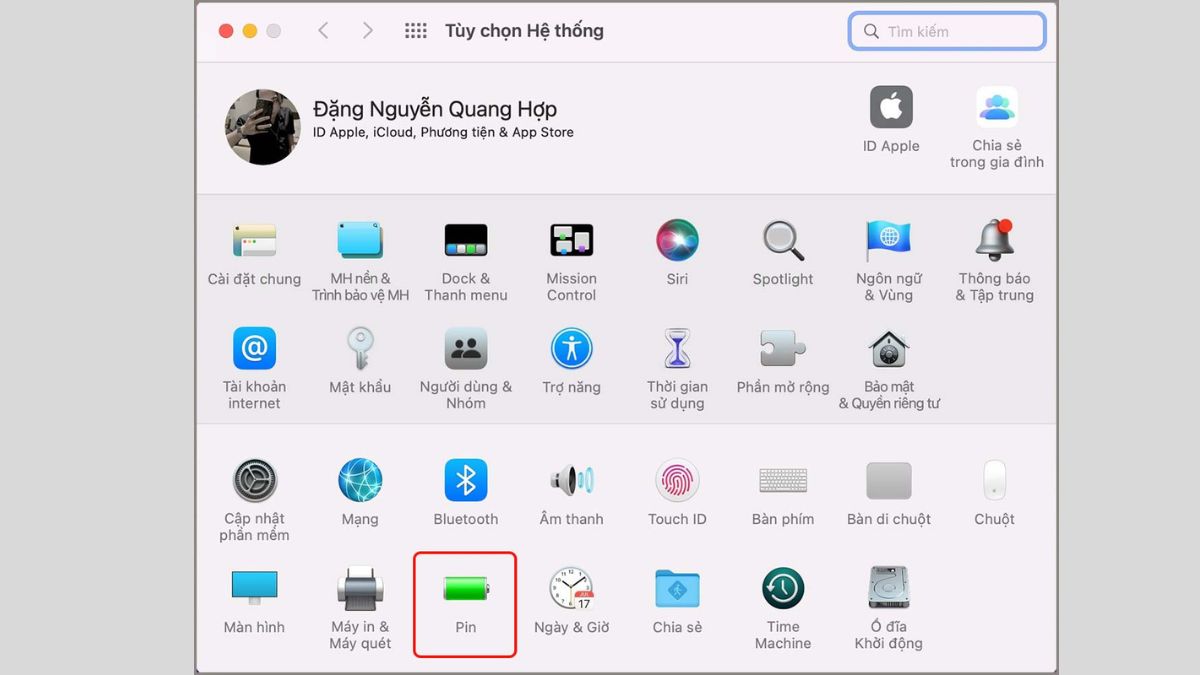 Cách điều chỉnh cài đặt ngủ và thức cho màn hình MacBook bước 2