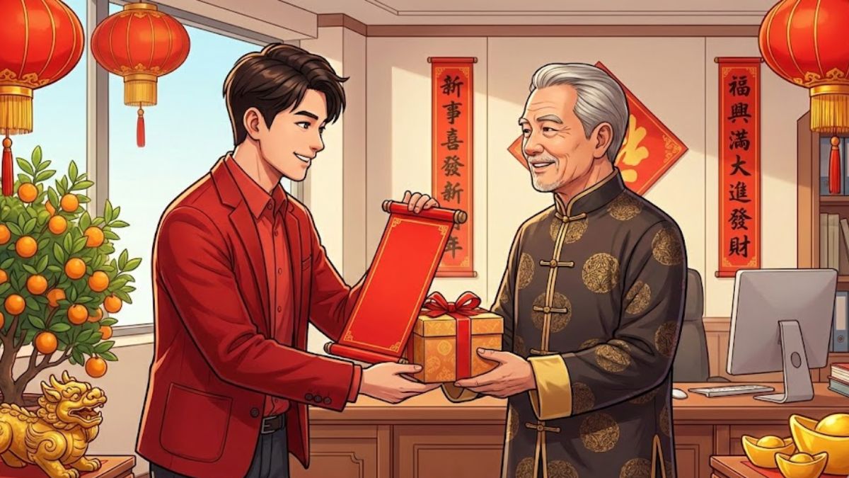 Câu chúc Tết bằng tiếng Trung ghi điềm với sếp