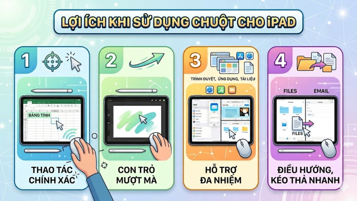 Lợi ích khi dùng chuột cho iPad